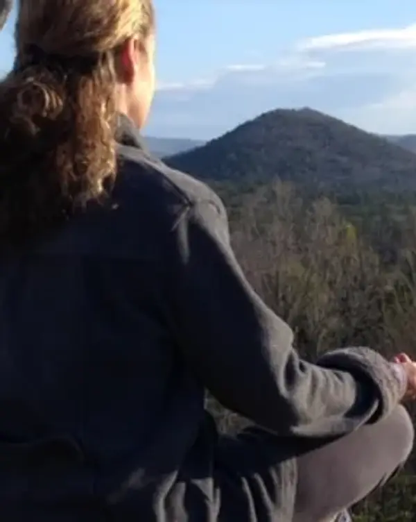 A woman doing yoga